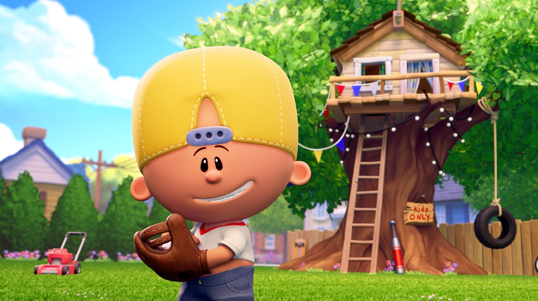 Pablo Sanchez outside the Backyard Baseball clubhouse